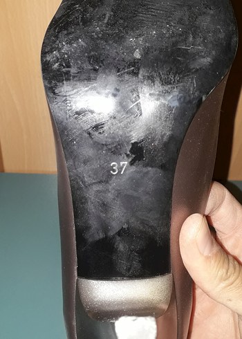 Kahverengi Tokalı Kadın Stiletto - Görsel 4