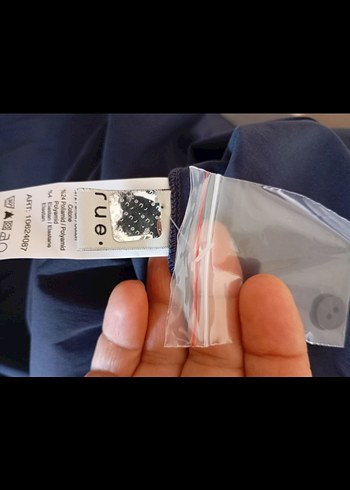 Lacivert Drapeli Uzun Kadın Elbise - Görsel 6