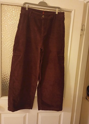 Bordo Bol Kesim Kadın Pantolon - Görsel 5