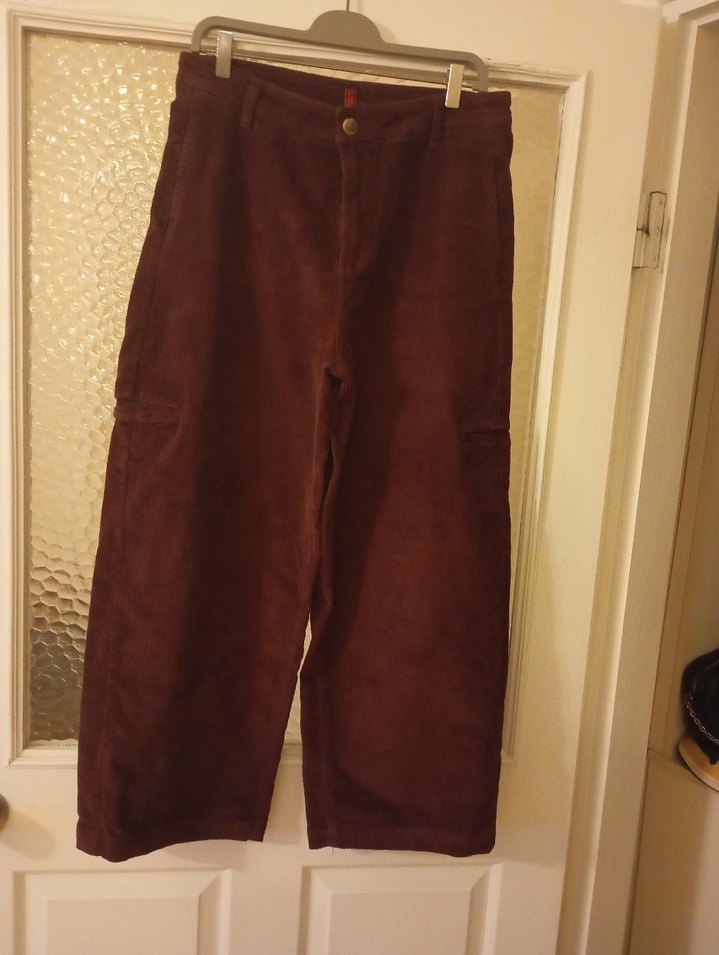 Bordo Bol Kesim Kadın Pantolon - Görsel 5