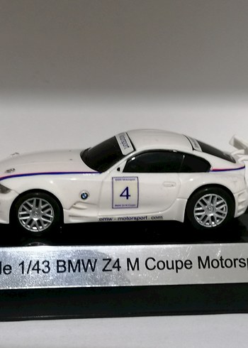Beyaz BMW Z4 M Coupe Oyuncak Araba 1/43 Ölçek