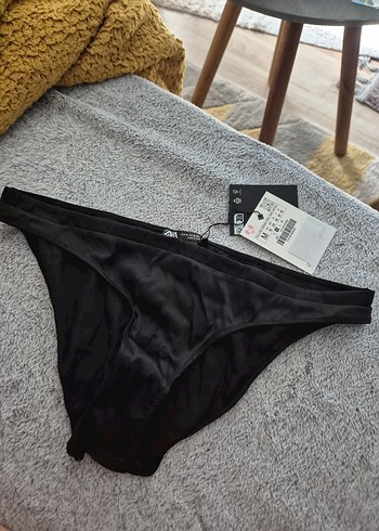 Zara Siyah Midi Transparan Kadın Külot ipek