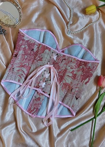 vintage stil korse bustiyer - Görsel 5