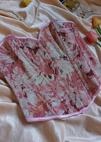 vintage stil korse bustiyer - Görsel 2