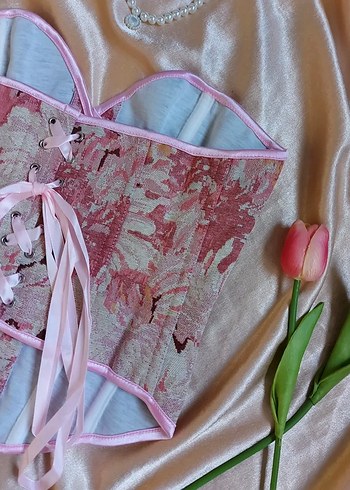 vintage stil korse bustiyer - Görsel 6