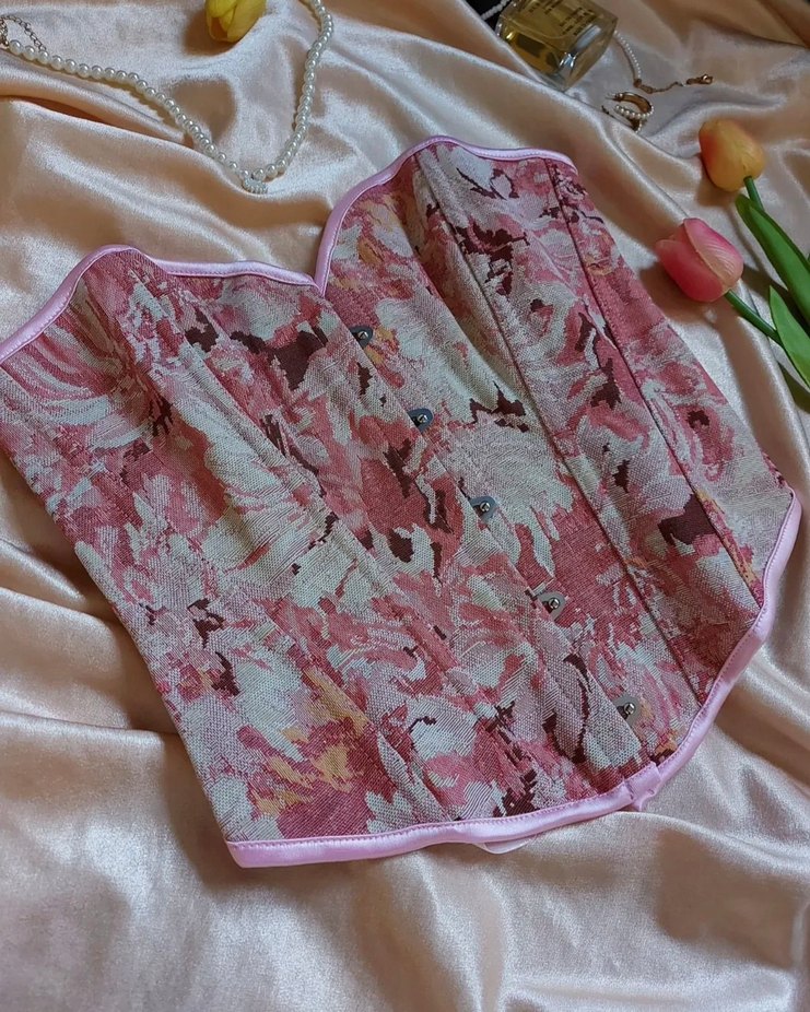 vintage stil korse bustiyer - Görsel 2