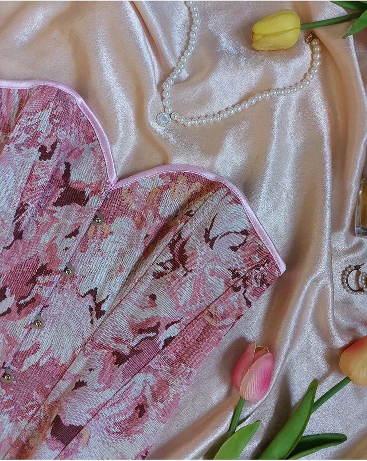 vintage stil korse bustiyer - Görsel 3