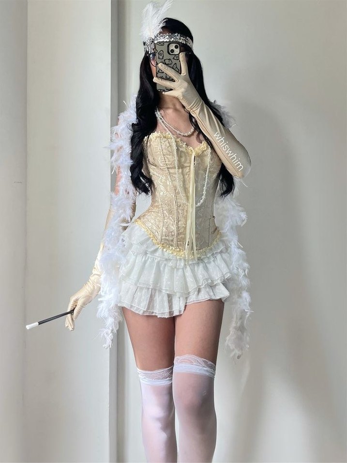 krem korse bustiyer - Görsel 5