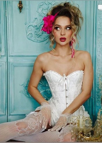 beyaz korse bustiyer pinterest stil - Görsel 3