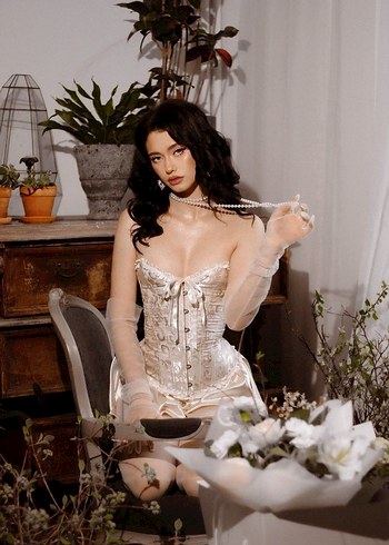 krem pinterest stil korse bustiyer - Görsel 4