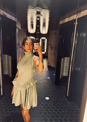 shein yesil elbise - Görsel 7