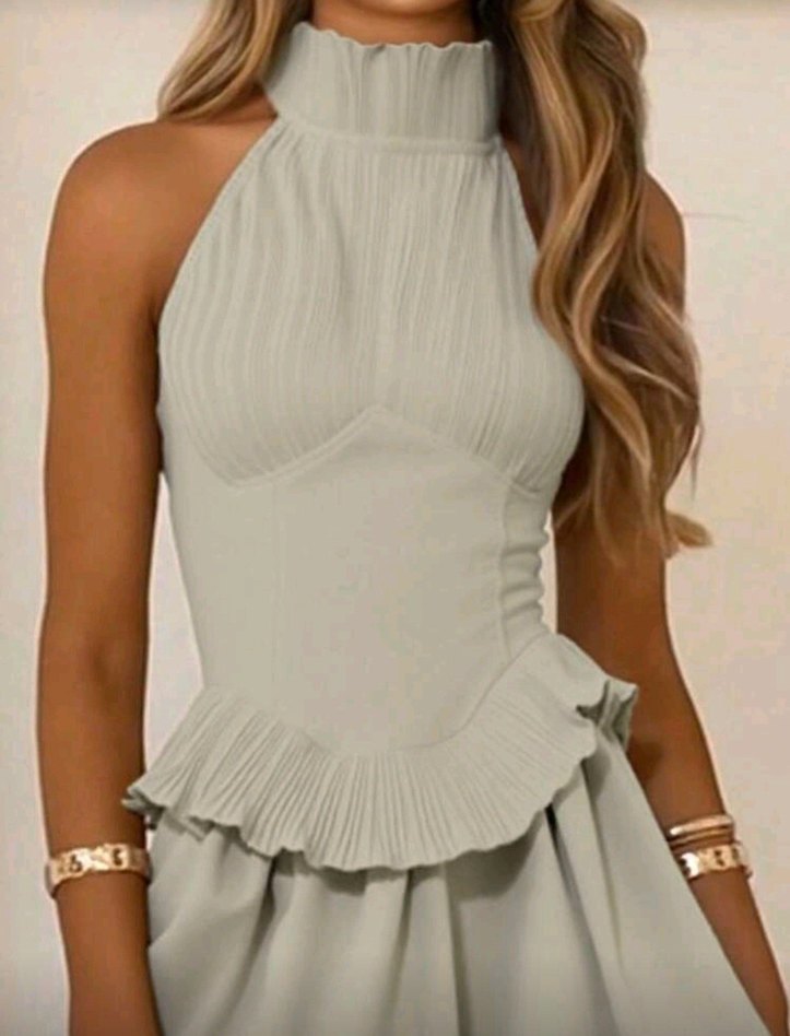 shein yesil elbise - Görsel 4