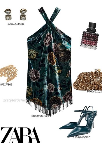 kadife boncuklu zara mini elbise - Görsel 2