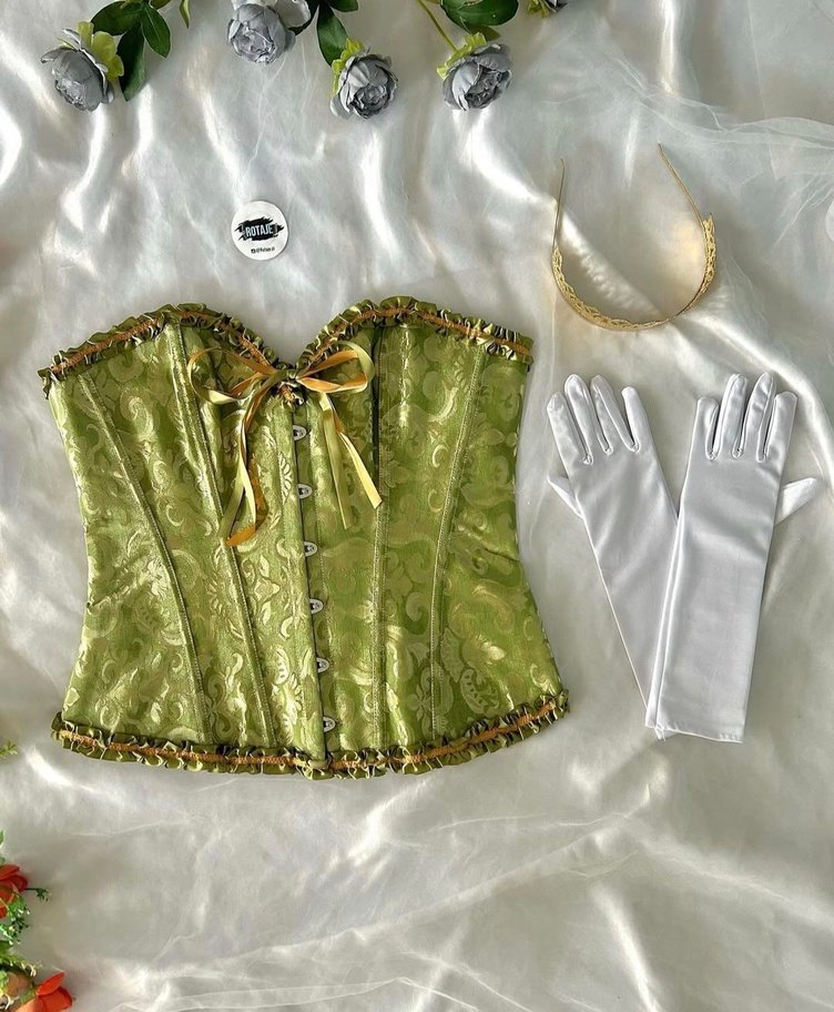 yesil korse bustiyer pinterest stil - Görsel 2