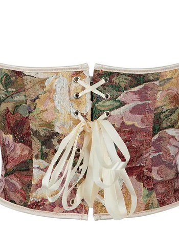 cicek desenli korse bustiyer - Görsel 4