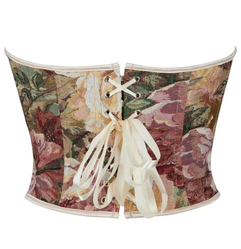 cicek desenli korse bustiyer - Görsel 4