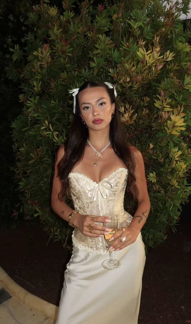 krem korse bustiyer pinterest stil - Görsel 5