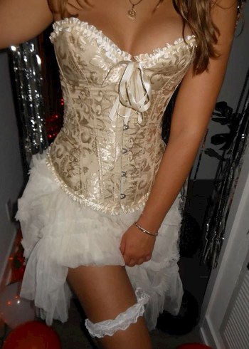 Çiçek Desenli Straplez Vintage Büstiyer - Görsel 4