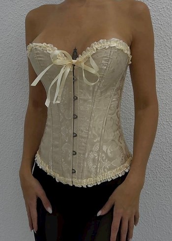 Çiçek Desenli Straplez Vintage Büstiyer - Görsel 6