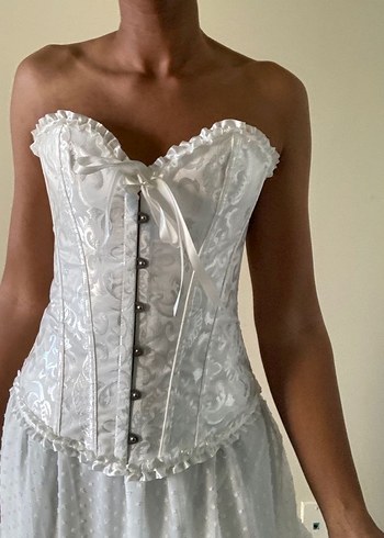 beyaz korse bustiyer - Görsel 2