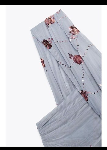 zara tul payetli elbise - Görsel 6