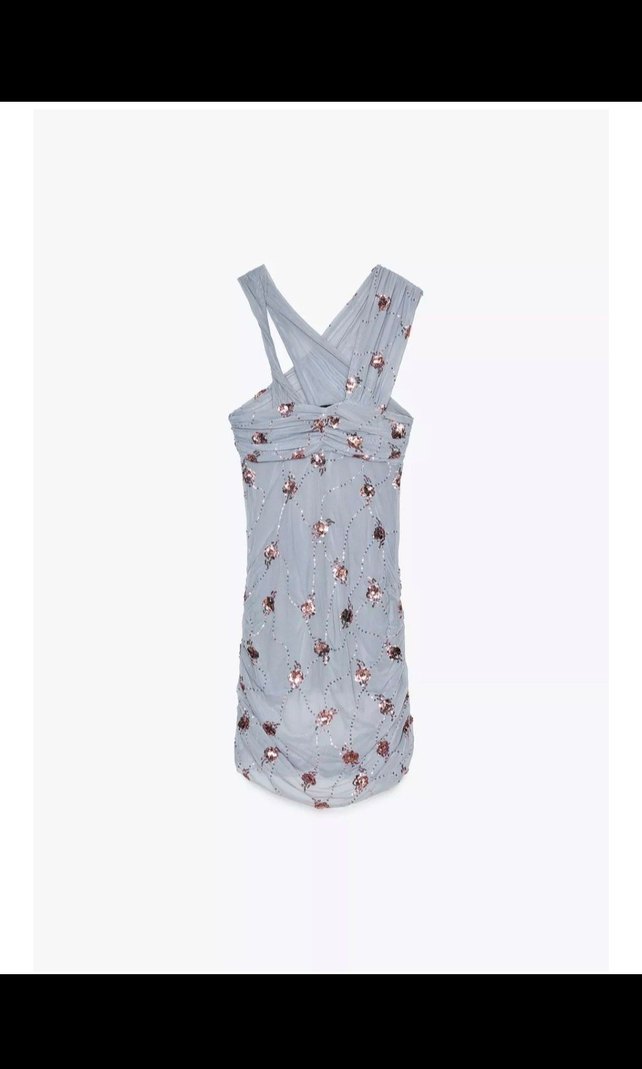 zara tul payetli elbise - Görsel 5