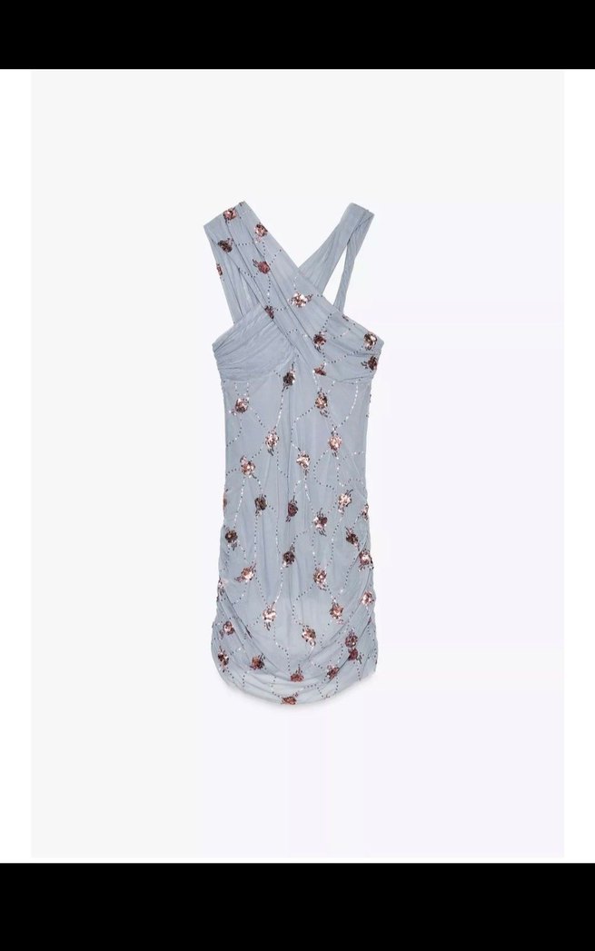 zara tul payetli elbise - Görsel 4