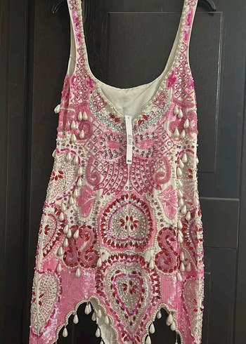 asos luxe taşlı mini elbise - Görsel 7