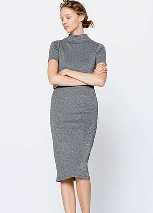 Gri pull and bear elbise