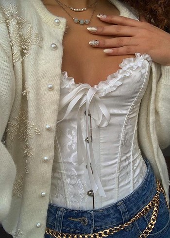 Mango Y2k Pinterest Stil Korse Bustiyer