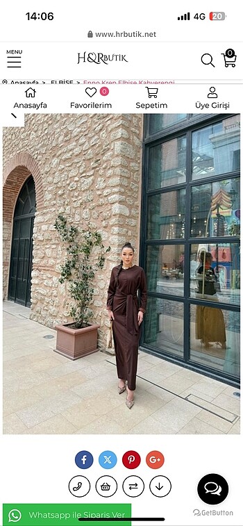 Uzun önden bağlmalı elbise