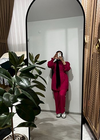 Uzun Kesim Pembe Kadın Takım - Görsel 2