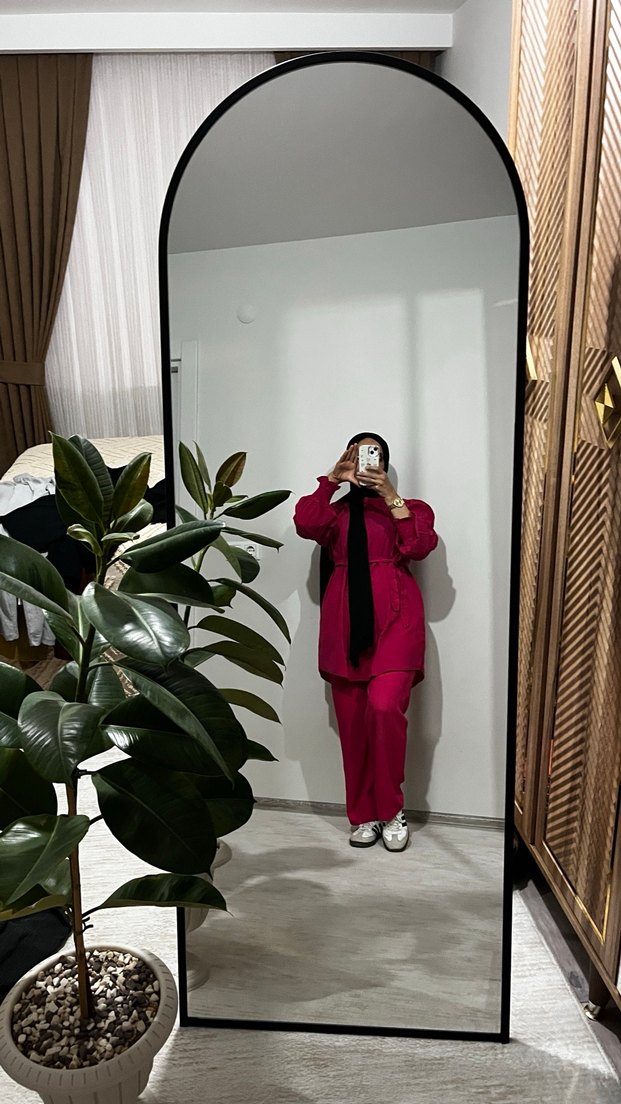 Uzun Kesim Pembe Kadın Takım - Görsel 2