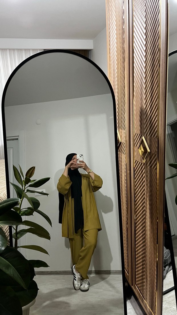 Salaş Kesim Uzun Haki Kadın Takım - Görsel 2