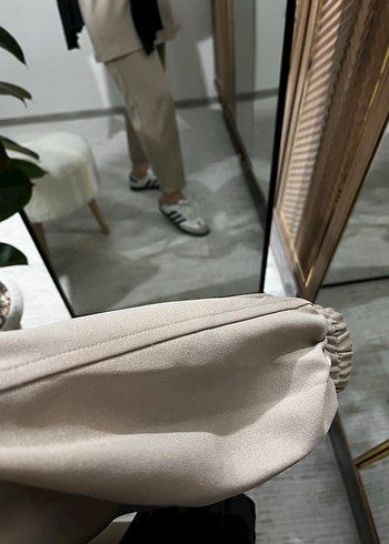 Bej Kadın Uzun Kollu Uzun Kesim Takım - Görsel 8