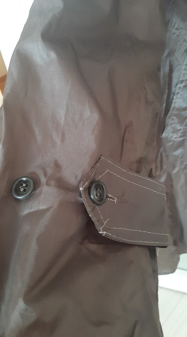 Düğmeli Kahverengi Midi Kadın Yağmurluk - Görsel 2