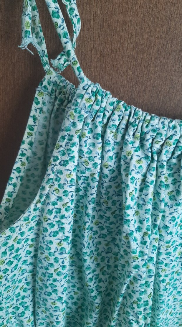 Yeşil Mini Askılı Bohem Elbise - Görsel 3