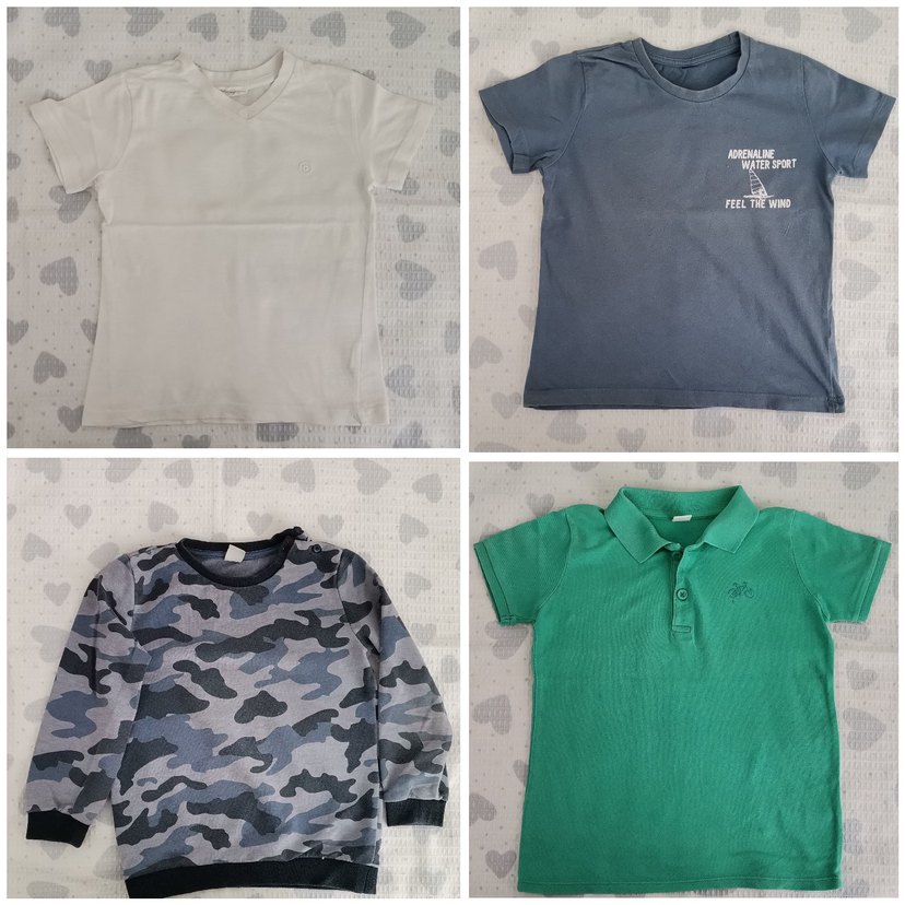 Panço Beyaz V Yaka Çocuk Tişort - Görsel 2