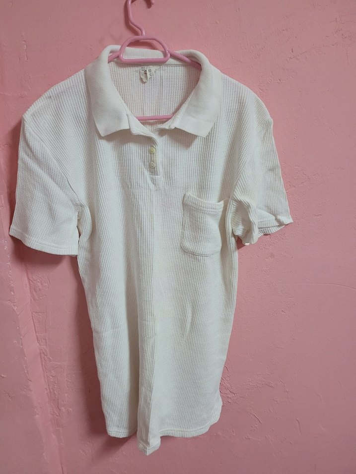 Beyaz Kısa Kollu Polo Yaka - Görsel 2