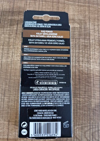 Maybelline Tattoo Brow 03 Medium Brown Kaş Pomadı - Görsel 2