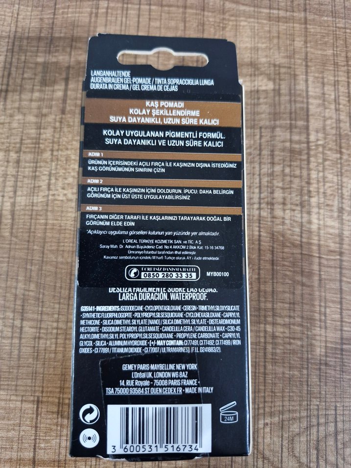 Maybelline Tattoo Brow 03 Medium Brown Kaş Pomadı - Görsel 2