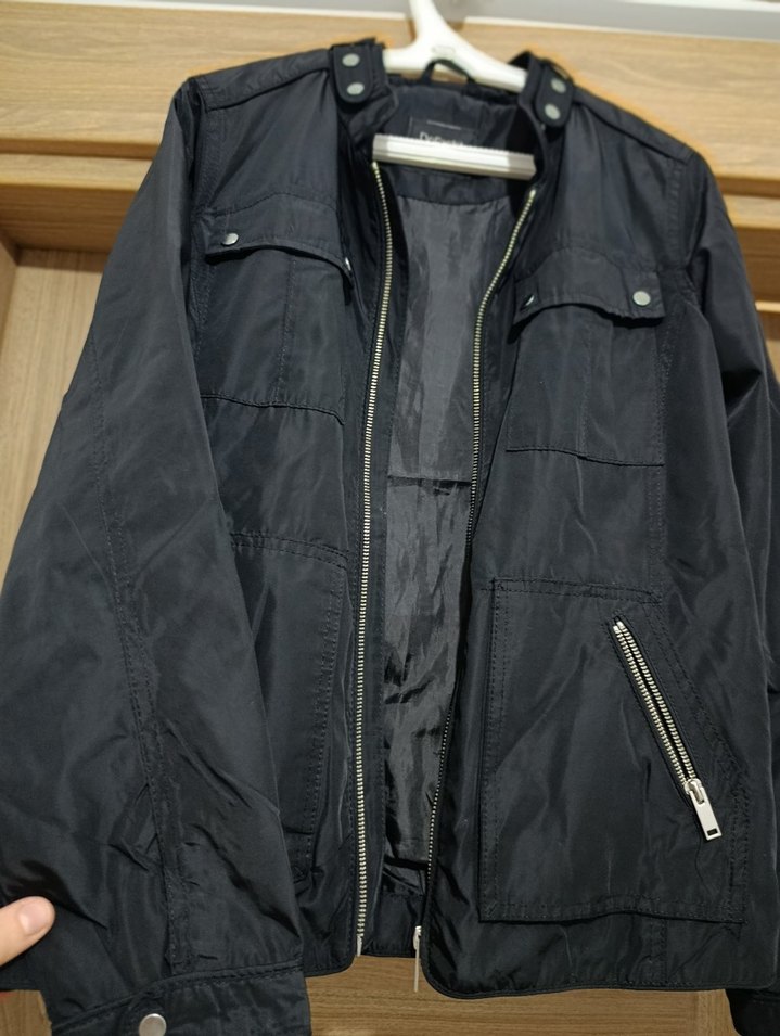 Siyah Fermuarlı Sokak Stili Kadın Ceket - Görsel 3