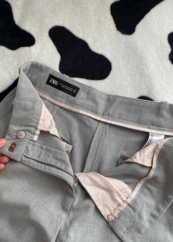 Kadın Gri Kumaş Pantolon - Görsel 5