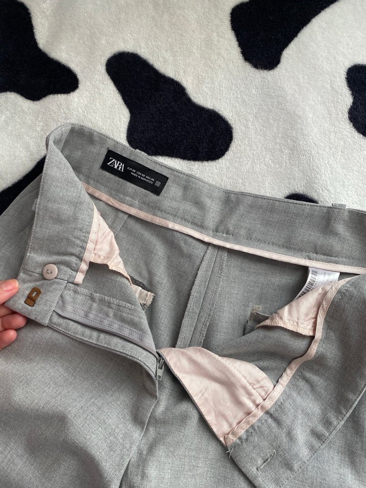 Kadın Gri Kumaş Pantolon - Görsel 5