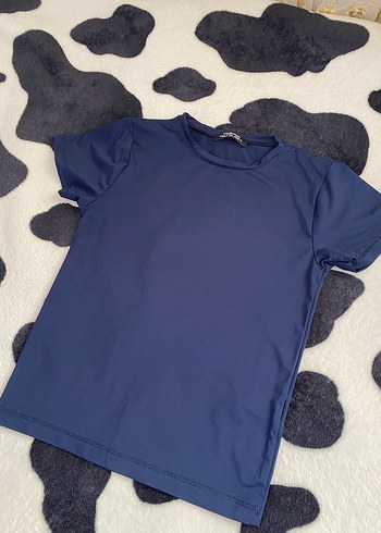 l Beden Kadın Lacivert Slim Fit Tişört