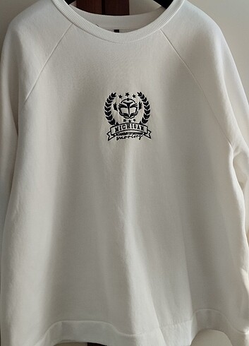 50 Beden beyaz Renk Sweatshirt