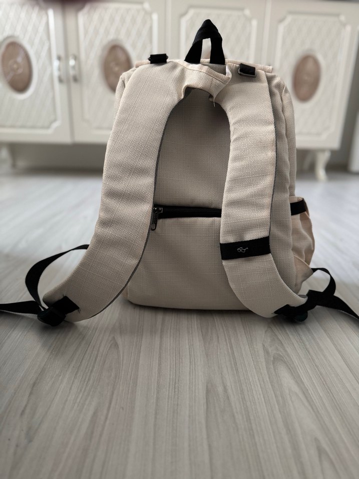 Bej Bebek Çantası, Çok Bölmeli - Görsel 2