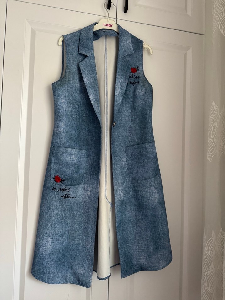 Mavi askı, metal kancalı - Görsel 3