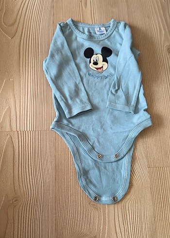 Mavi Uzun Kollu Bebek Takımı Mickey Desenli - Görsel 2