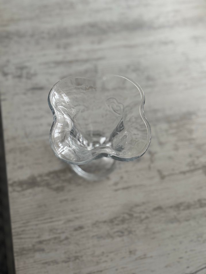 Şeffaf Ayaklı Cam Kase - Görsel 3